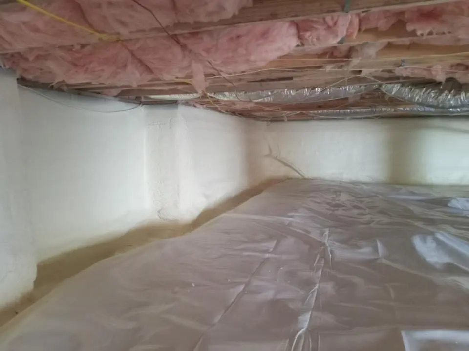 Crawl space encapsulation with closed-cell spray foam for Roof Maintenance in Lisbon